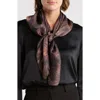 Steve Madden Square Satin Scarf In Brown