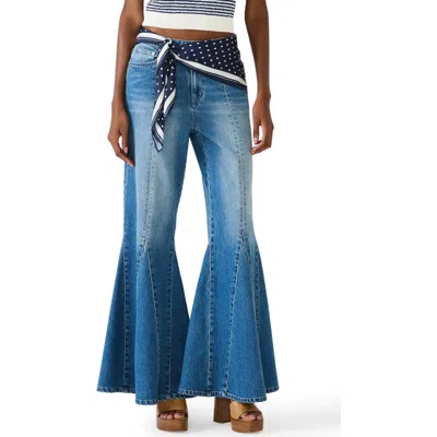 Steve Madden Stacia Flare Jeans In Blue
