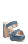 Steve Madden Stance Platform Slide Sandal In Blue