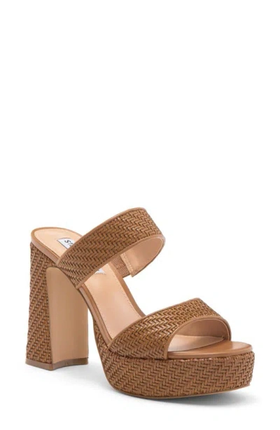 Steve Madden Stance Platform Slide Sandal In Cognac