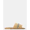 Steve Madden Jessica Rich X  Starlight Raffia Slide Sandals In Multi