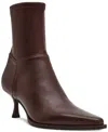 Steve Madden Stasia Kitten-heel Sock Booties In Brown