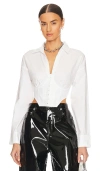 Steve Madden Stassi Top In Optic White