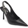 Steve Madden Stefani Slingback Pump In Black Leather