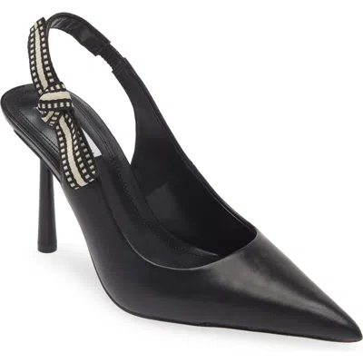Steve Madden Stefani Slingback Pump In Black Leather