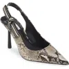 Steve Madden Stefani Slingback Pump In Snake Embossed