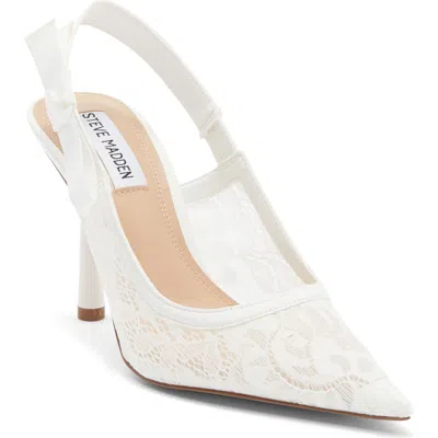 Steve Madden Stefani Slingback Pump In White