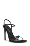 Steve Madden Stellina Womens Strappy Leather Ankle Strap In Black