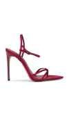 Steve Madden Stellina Ankle Strap Sandal In Red Satin