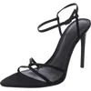 Steve Madden Stellina Womens Strappy Leather Ankle Strap In Black
