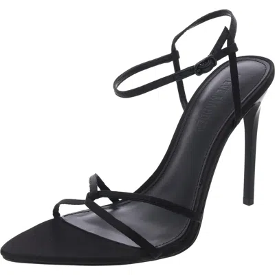 Steve Madden Stellina Womens Strappy Leather Ankle Strap In Black