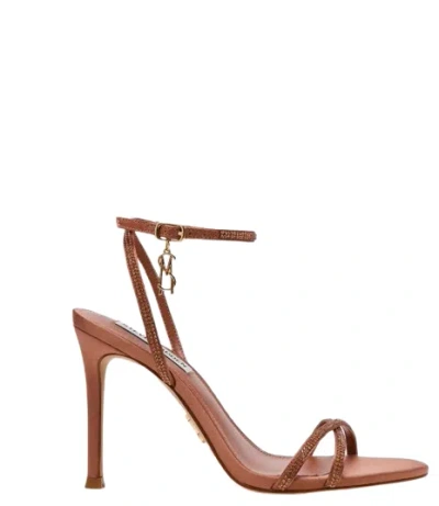 Steve Madden Mocha Leather Sandals In Brown