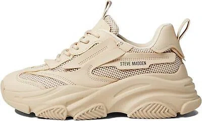 Pre-owned Steve Madden Steven Madden Women's Possession Sneaker In Tan