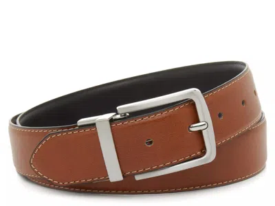 Steve Madden Stitch Reversible Belt In Brown