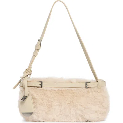 Steve Madden Storm Faux Fur Shoulder Bag In Brown