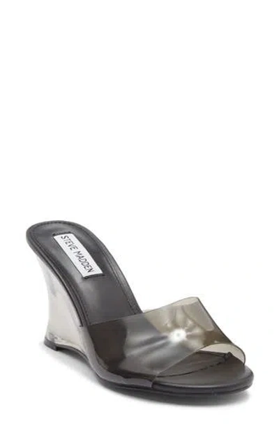 Steve Madden Stormi Wedge Slide Sandal In Black