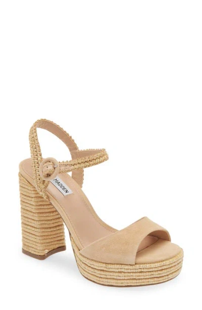 Steve Madden Strada Espadrille Sandal In Natural Raffia