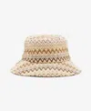 Steve Madden Straw Bucket Hat In Natural Multi