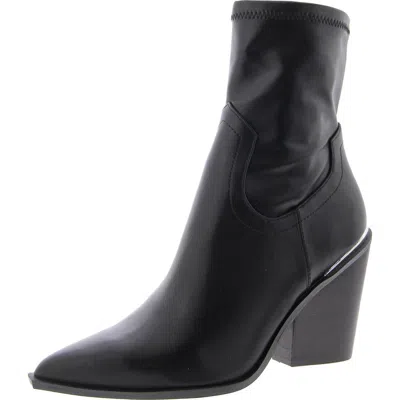 Steve Madden Striker Womens Faux Leather Solid Mid-calf Boots In Black