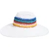 Steve Madden Stripe Straw Panama Hat