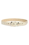 Steve Madden Studded Belt In Bone