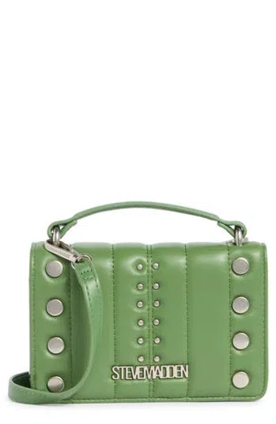 Steve Madden Studded Wallet On A Crossbody Strap In Green