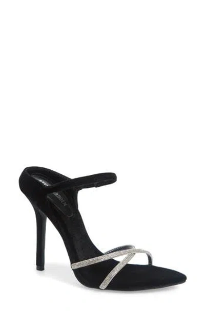 Steve Madden Stunner Stiletto Slide Sandal In Black Velvet