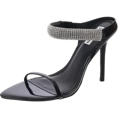 Steve Madden Stunning Womens Rhinestone Patent Leather Slide In Multi