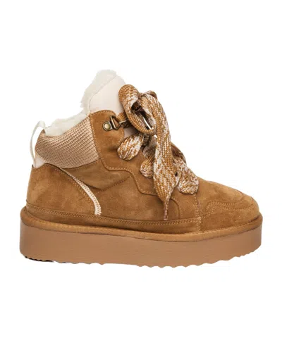 Steve Madden Suede Platform Snow Boots In Brown
