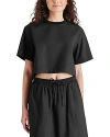 Steve Madden Noah Short Sleeve Top In Black