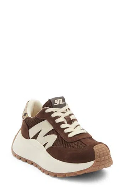 Steve Madden Supercampo Platform Sneaker In Brown