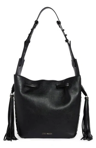 Steve Madden Suri Faux Leather Bucket Bag In Black