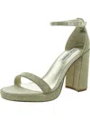 Steve Madden Susan Womens Glitter Embellished Heels In Gold