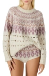 Steve Madden Suzette Fair Isle Sweater In Animal Print