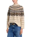 Steve Madden Suzette Fair Isle Sweater In Black Multi