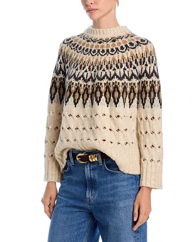 Steve Madden Suzette Fair Isle Sweater In Black Multi