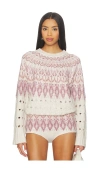 Steve Madden Suzette Fair Isle Sweater In Multi