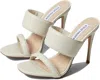 Steve Madden Swan Sandals Womens Bone Leather Slip On Stiletto Heel Jobb800 In White
