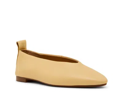 Steve Madden Swanky Pointed Toe Flat In Yellow