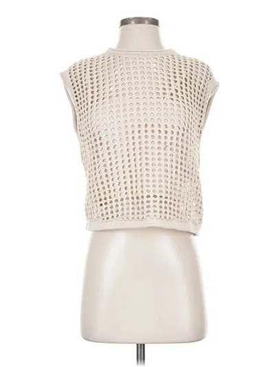 Pre-owned Steve Madden Sweater Vest In Ivory