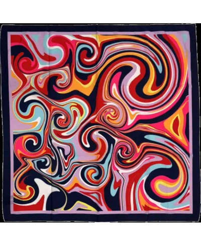 Steve Madden Swirl Away Crepe Satin Square Scarf In Multi