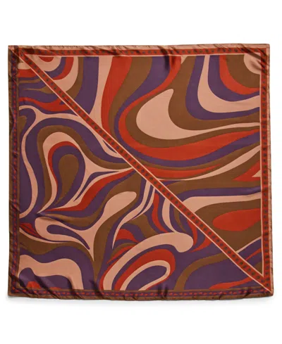 Steve Madden Swirly Girly Printed Square Scarf In Multi