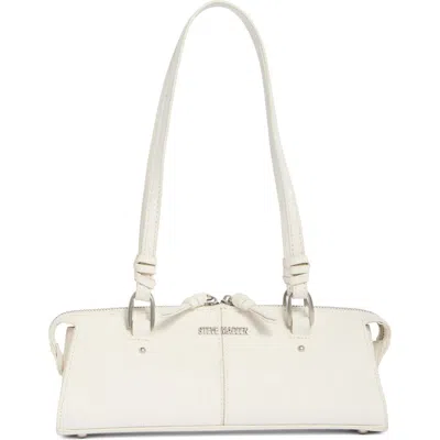 Steve Madden Sybil Croc Embossed Faux Leather Shoulder Bag In White