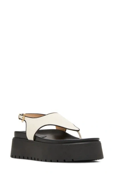 Steve Madden Tabor Slingback Platform Wedge Sandal In Black