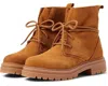 Steve Madden Tahoe Womens Brown Suede Round Toe Lace Up Ankle Boots Jobb736 In Brown
