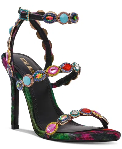 Steve Madden Tamala Gemstone-embellished Strappy Dress Sandals In Multi