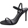 Steve Madden Tana Womens Adjustable Satin Ankle Strap In Black