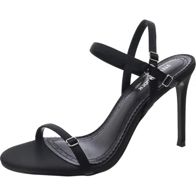 Steve Madden Tana Womens Adjustable Satin Ankle Strap In Black