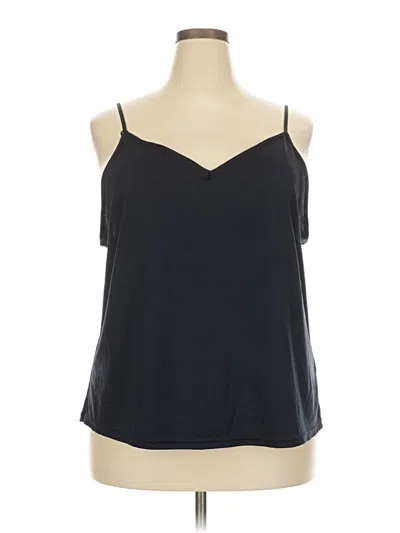 Pre-owned Steve Madden Tank Top Black Cold Shoulder Neckline Tops