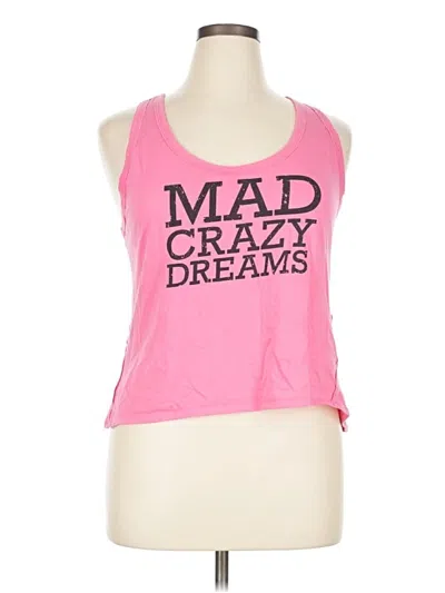 Pre-owned Steve Madden Tank Top Pink Strapless Neckline Tops